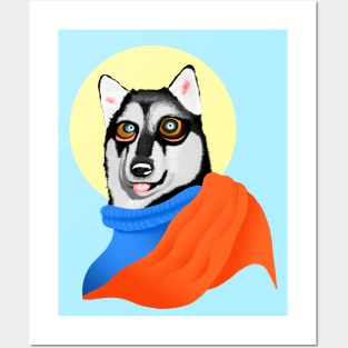 Spirit Animal Husky Dog Guru Posters and Art